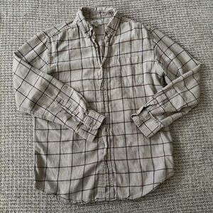 Croft & Barrow Tan Plaid Casual Shirt